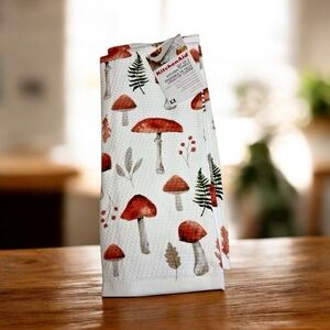 KitchenAid Mushroom Print Kitchen Towel Set, NWT